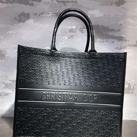 black leather dior tote|christian dior tote bag.